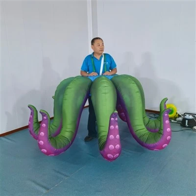 Lopende opblaasbare octopusmascotte